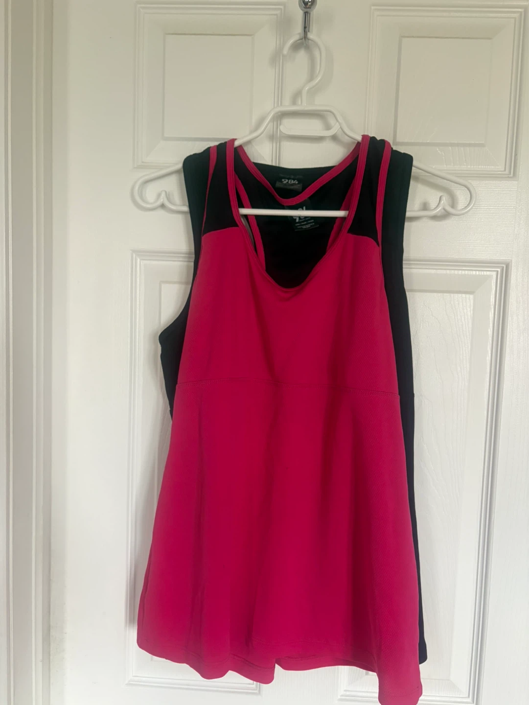 Two Athletic Tank Top - Pink and Black medium