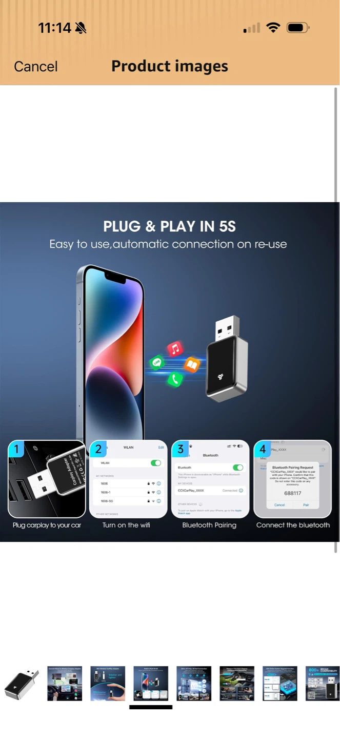 Brand New Mini Wireless CarPlay Adapter - photo 4