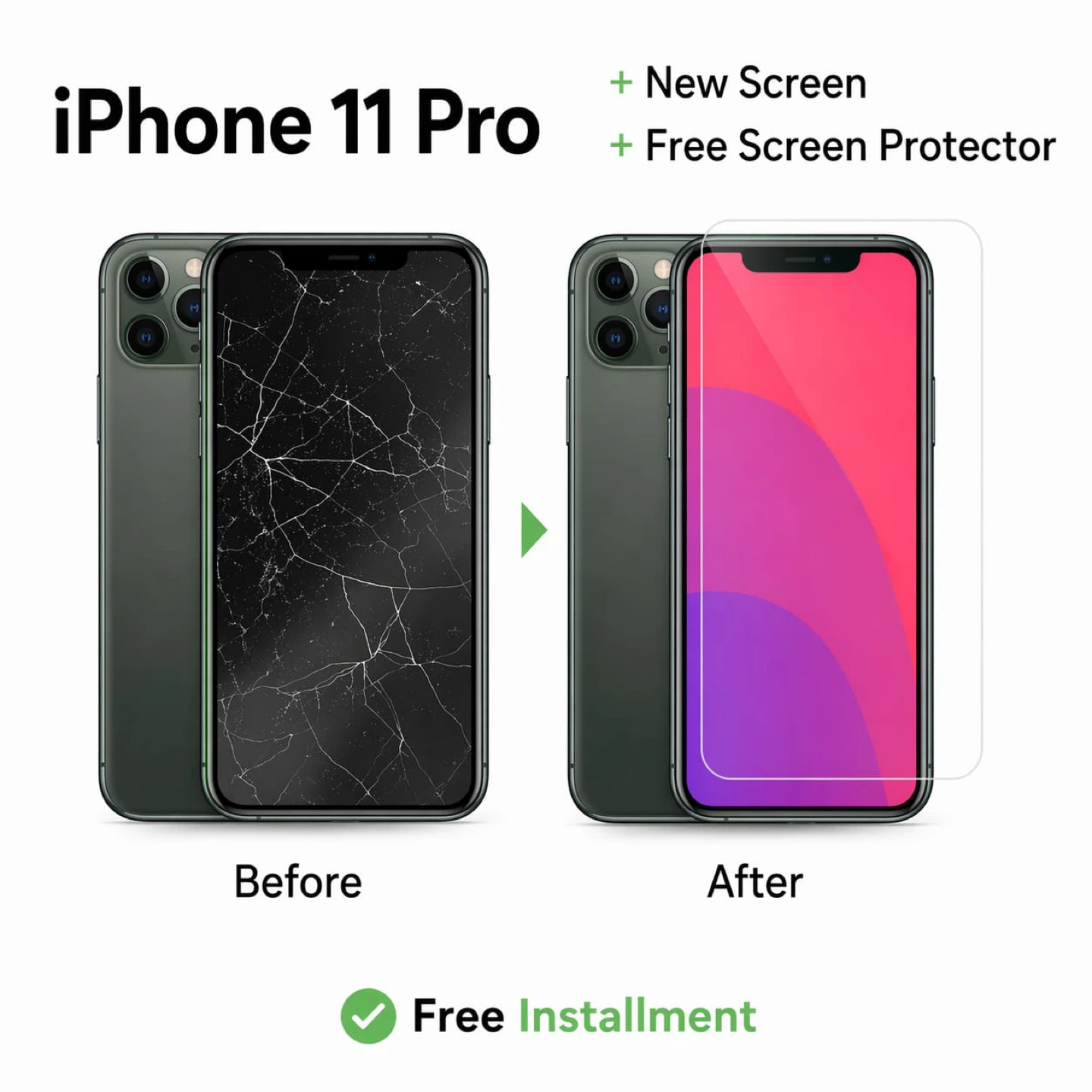 iPhone 11 Pro Screen Replacement (Brand New) + Installment