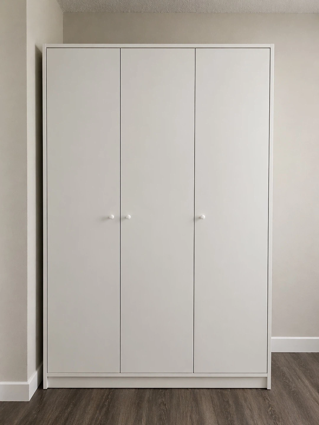 White 3-Door Wardrobe