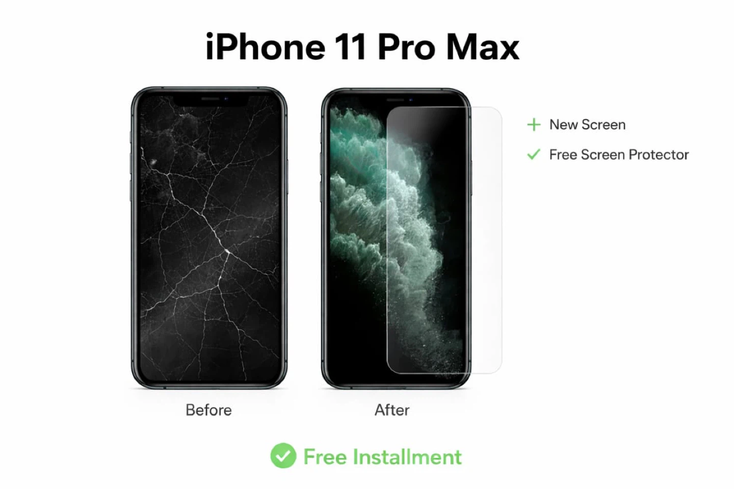 iPhone 11 Pro Max Screen Replacement + Installment Available