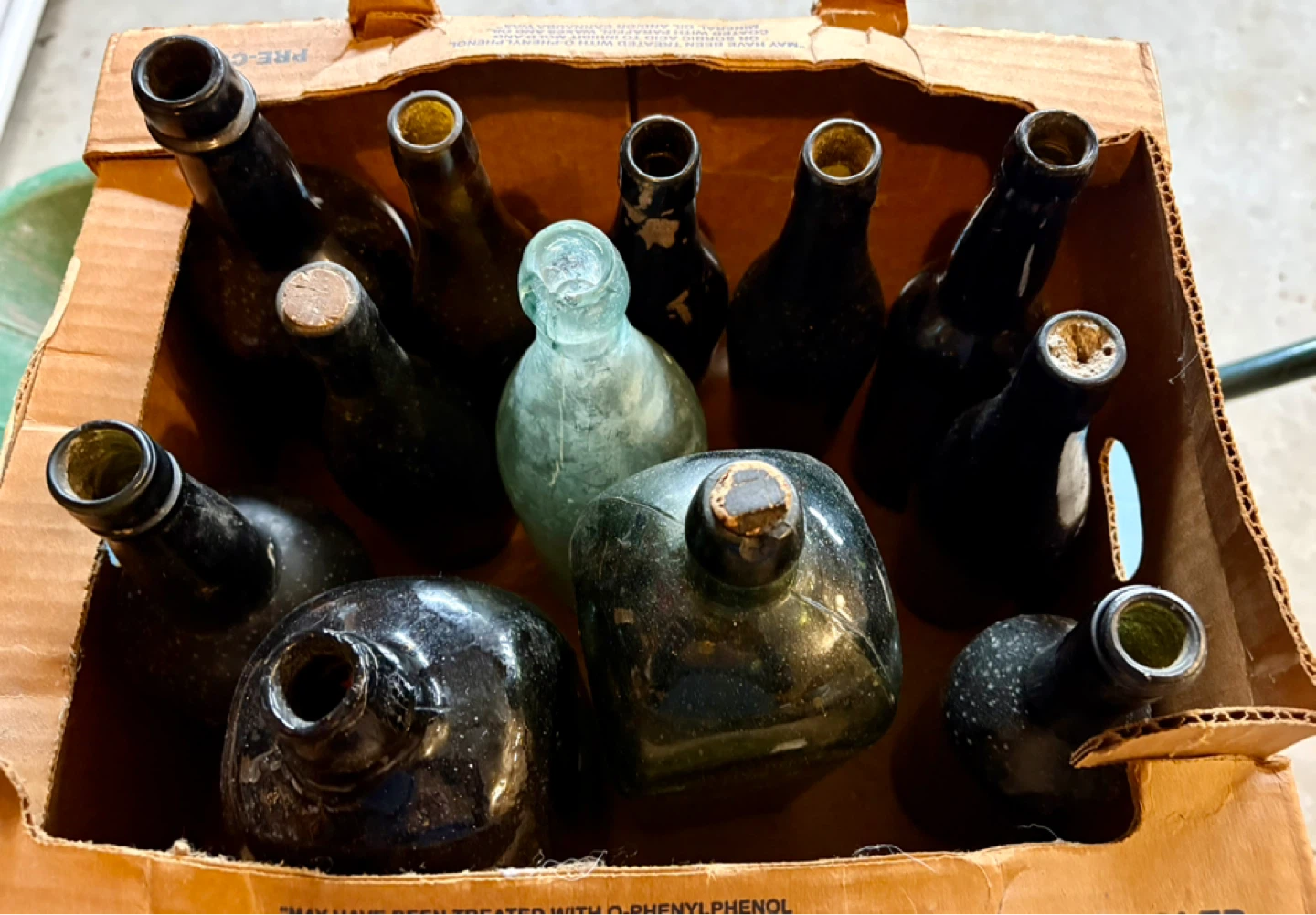 12 Antique Bottles