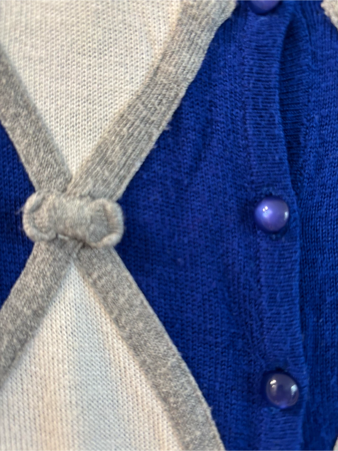 Blue Argyle Cardigan - photo 5