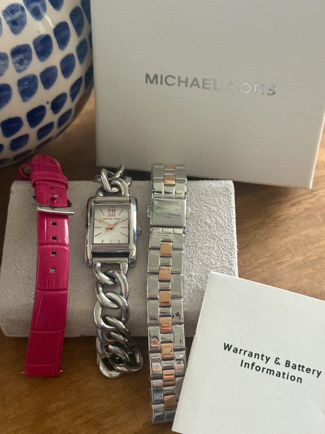 Michael Kors Watch with Pink Leather Strap - photo 2