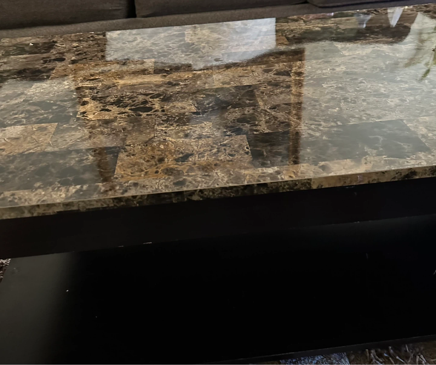 Marble Top Coffee Table with Shelf 3 pieces - photo 3