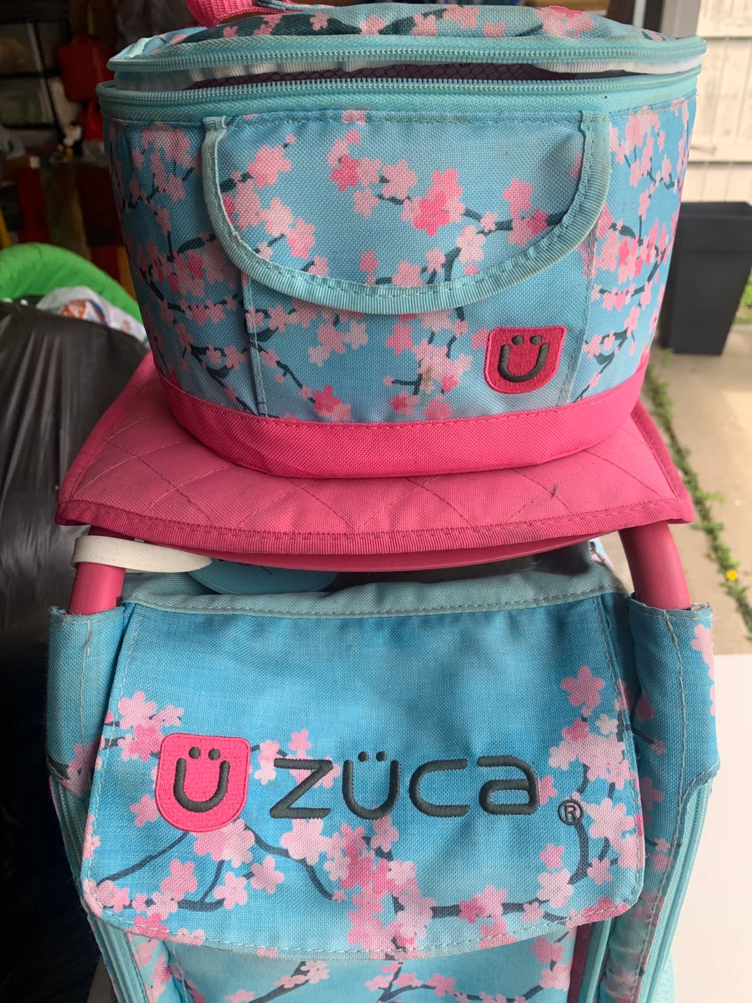 Zuca Rolling Carry-On Bag Cherry Blossom Print