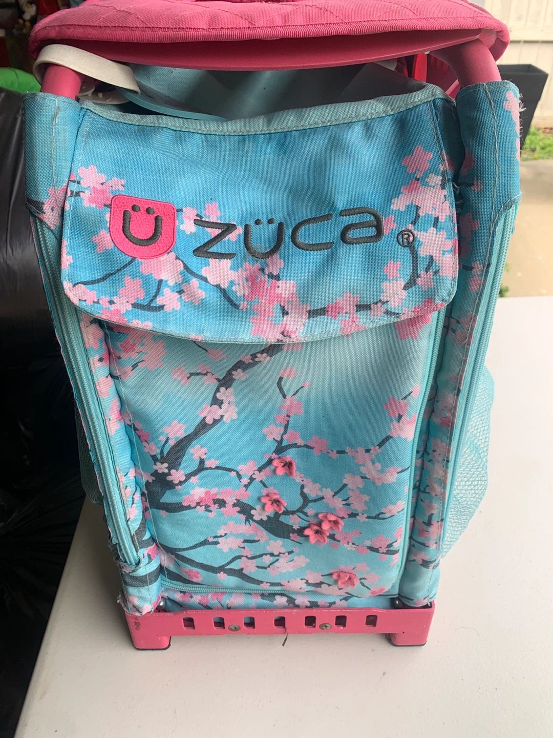 Zuca Rolling Carry-On Bag Cherry Blossom Print - photo 2
