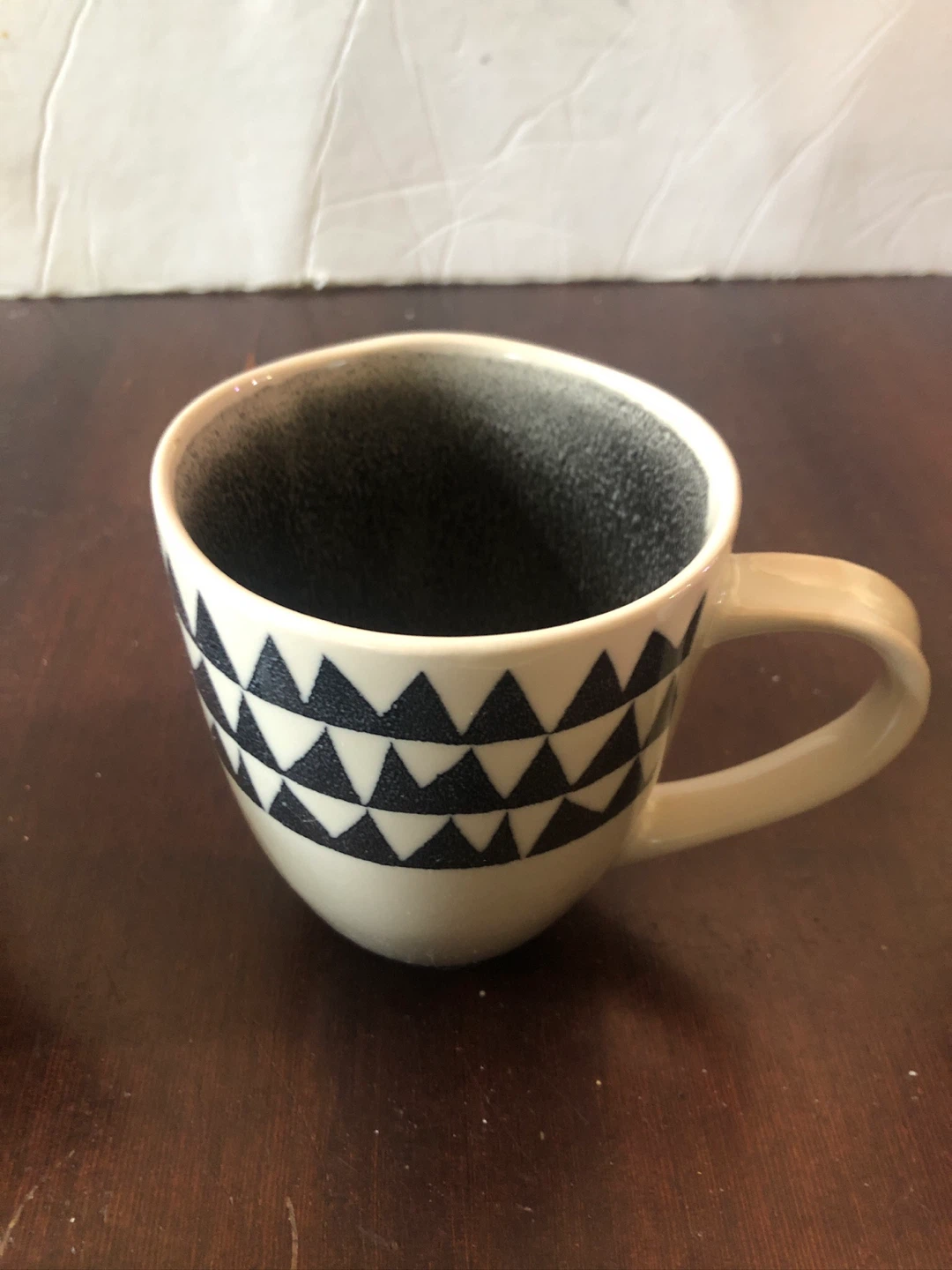Coffee Mug and Bowl Set. Gray/Cream.  Like new - photo 3