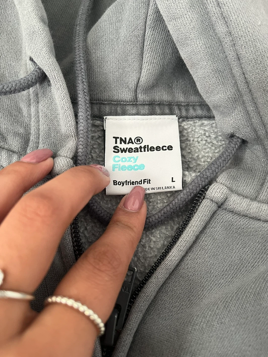 TNA Sweatfleece Cozy Fleece Boyfriend Fit Zip-Up Hoodie - photo 3