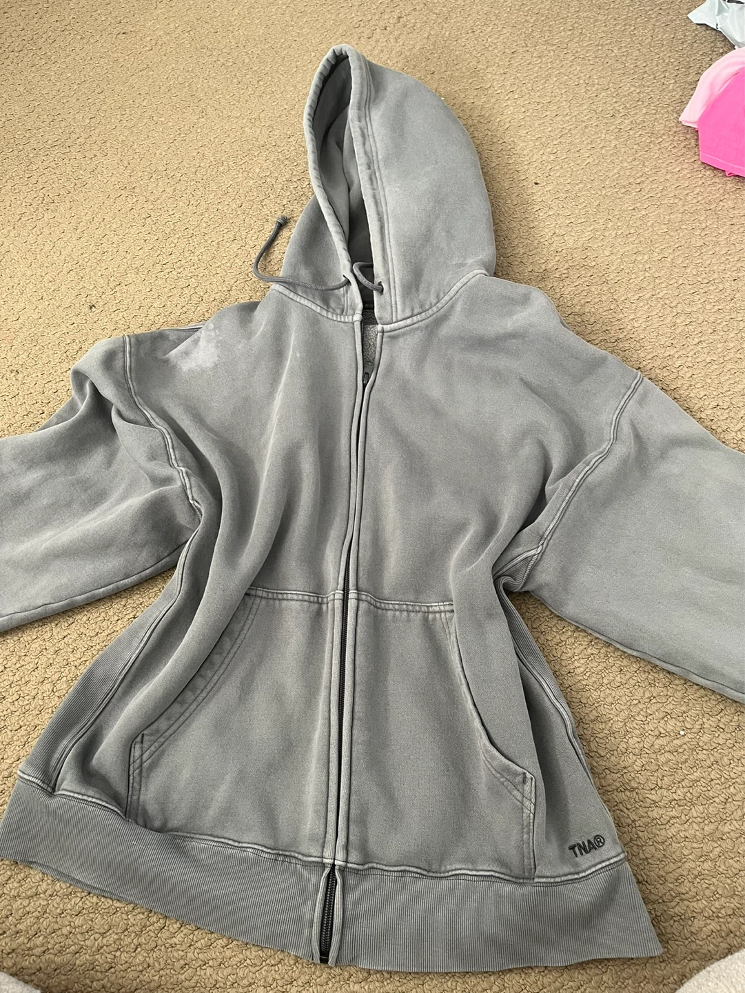 TNA Sweatfleece Cozy Fleece Boyfriend Fit Zip-Up Hoodie