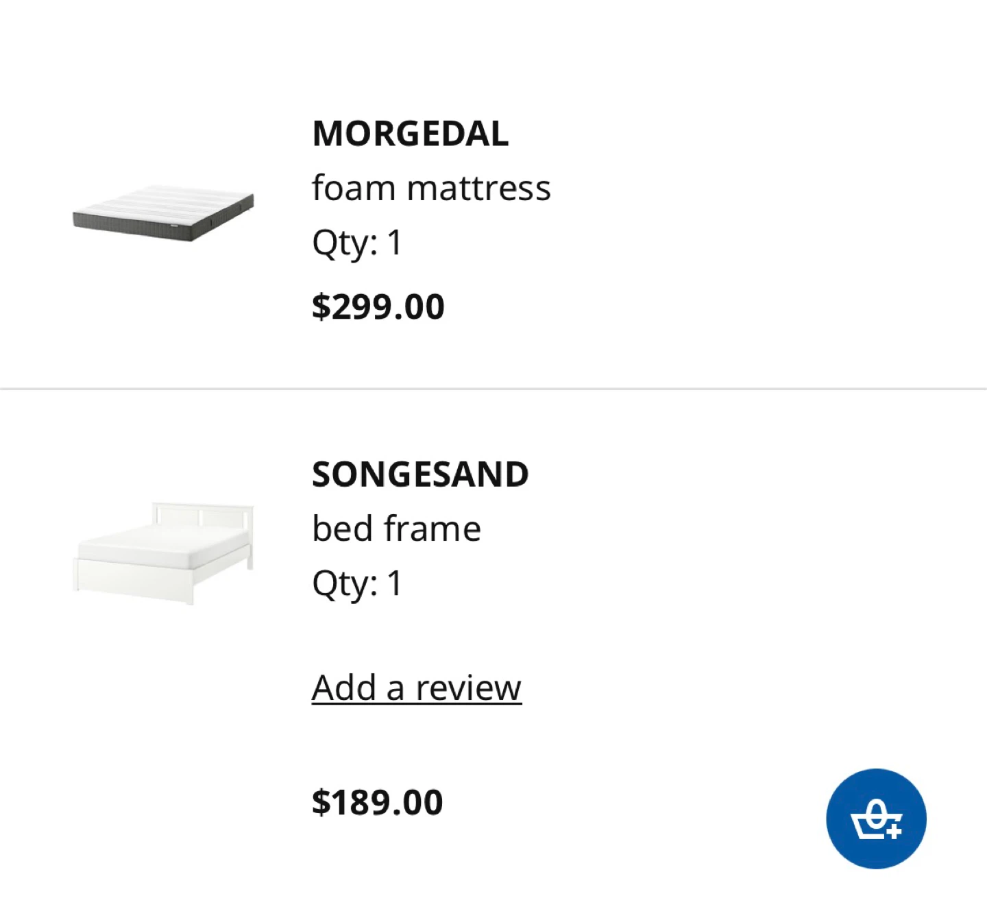 IKEA SONGESAND Bed Frame with MORGEDAL Foam Mattress - photo 4