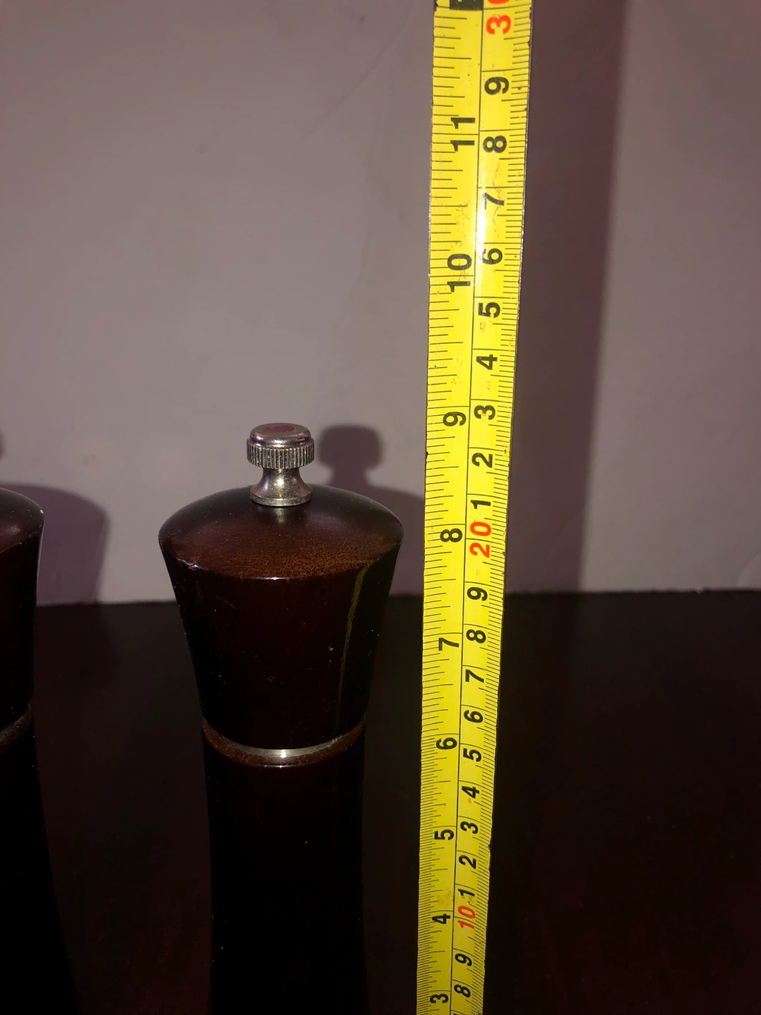 Dark Wood Salt & Pepper Mill.  Like new - photo 2