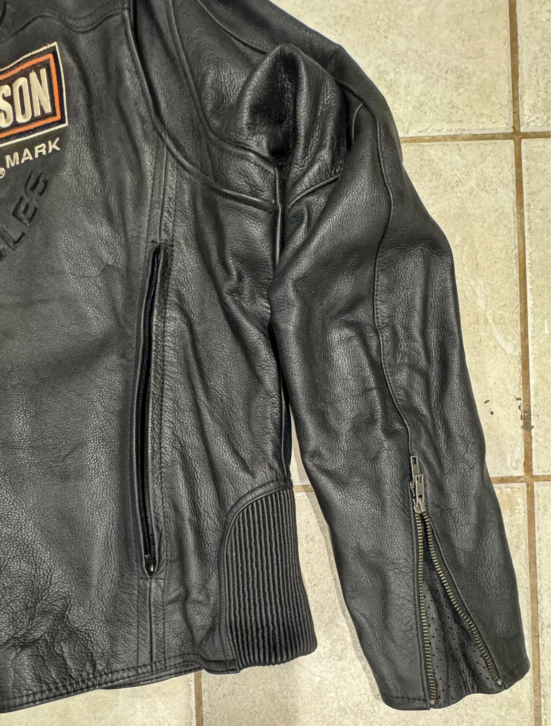 Harley-Davidson Black Leather Motorcycle Jacket - photo 4
