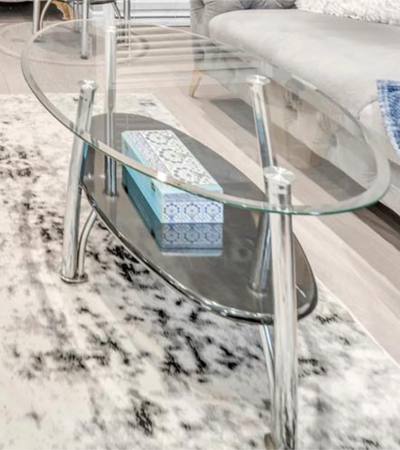 Glass Coffee Table Set - photo 2