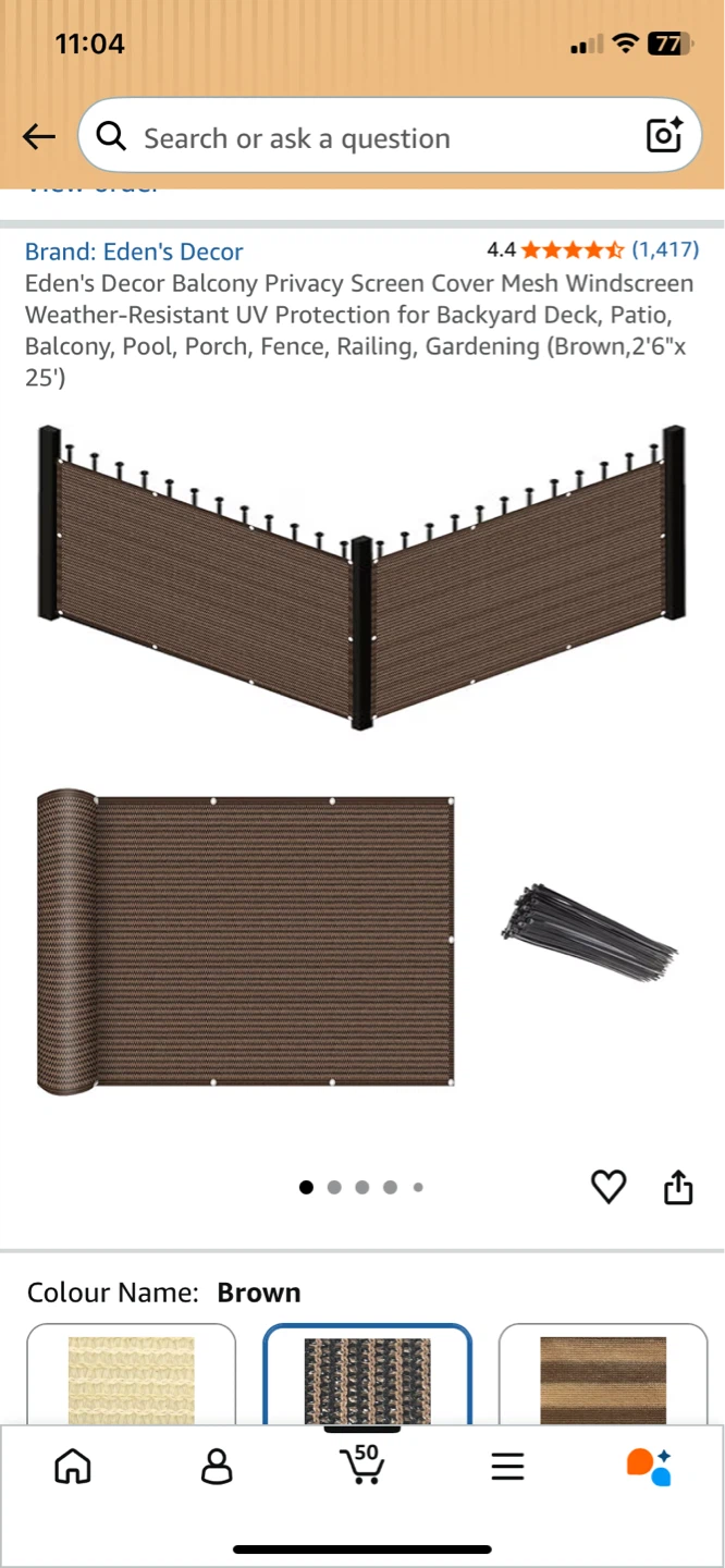 Balcony Privacy Screen Cover Mesh Windscreen