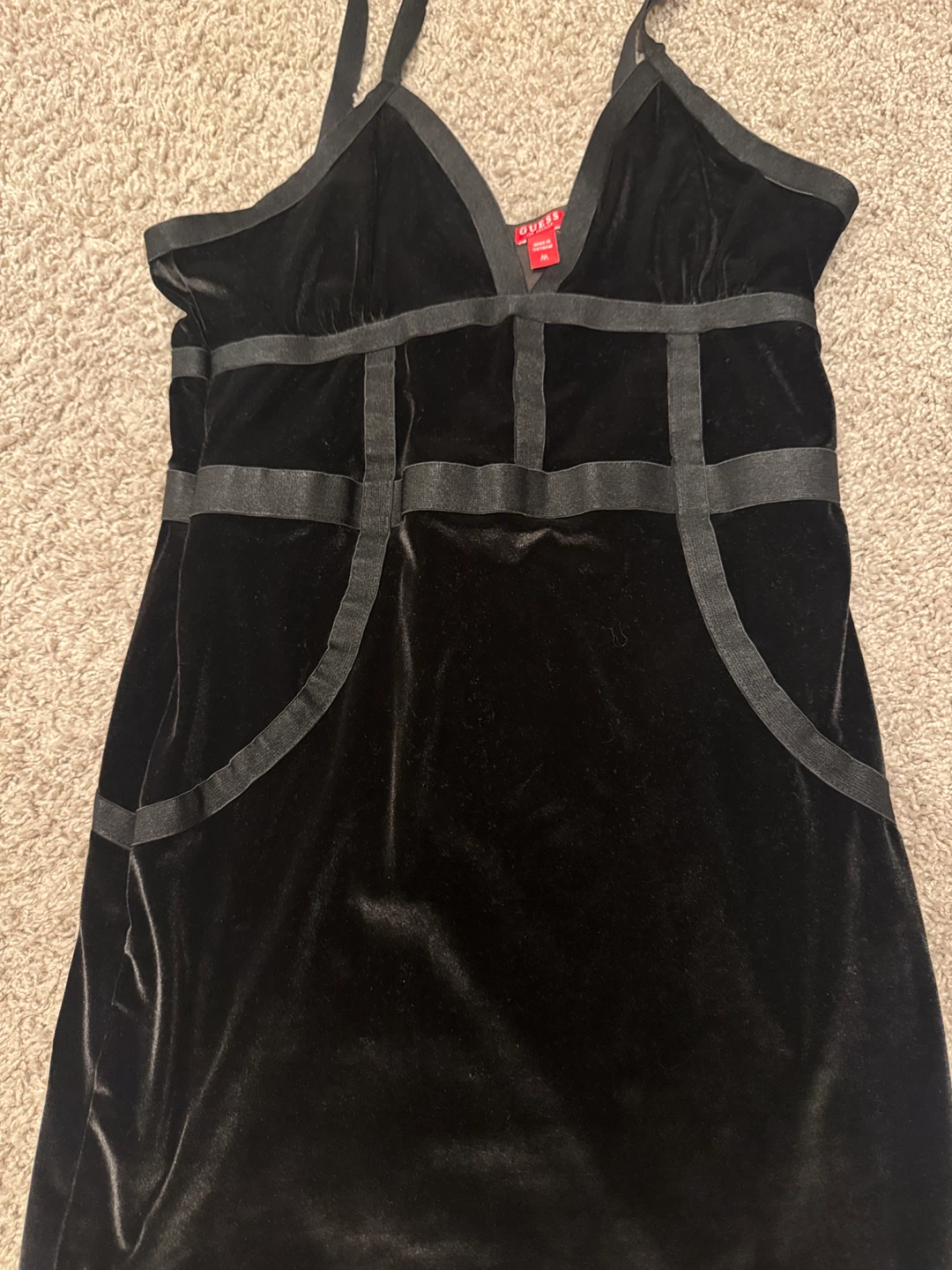 Guess Black Velvet Dress - Size M