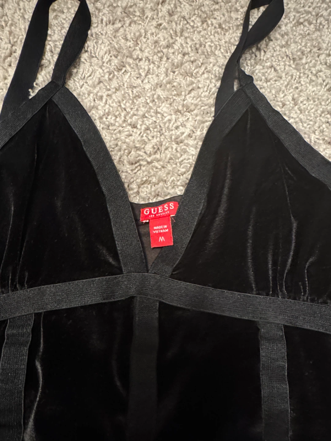 Guess Black Velvet Dress - Size M - photo 2