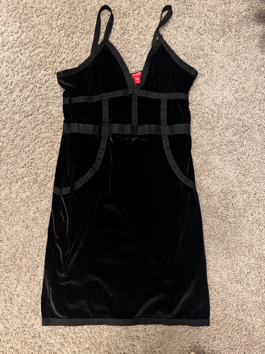 Guess Black Velvet Dress - Size M - photo 3