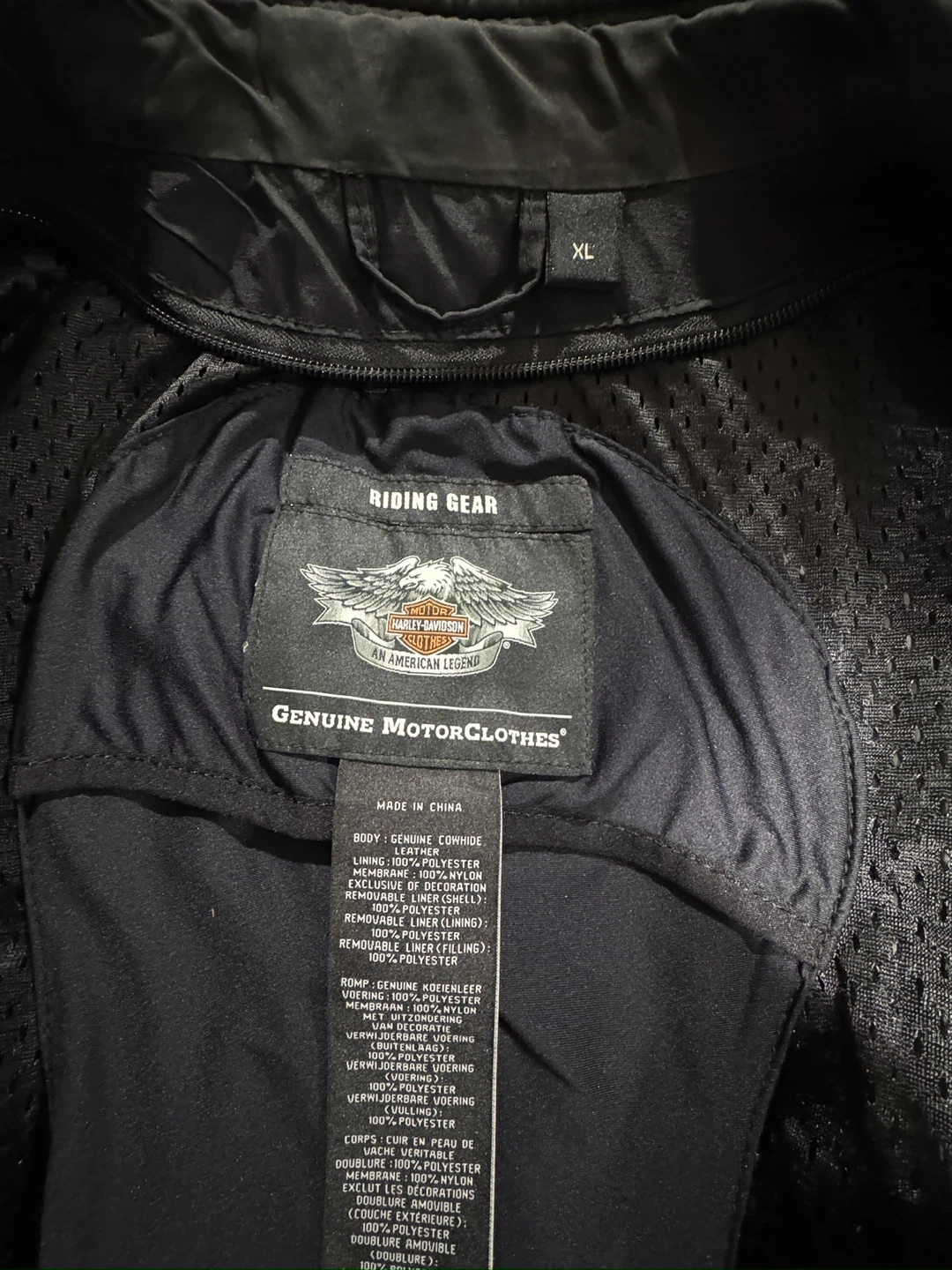 Genuine Harley-Davidson Leather Motorcycle Jacket - photo 3