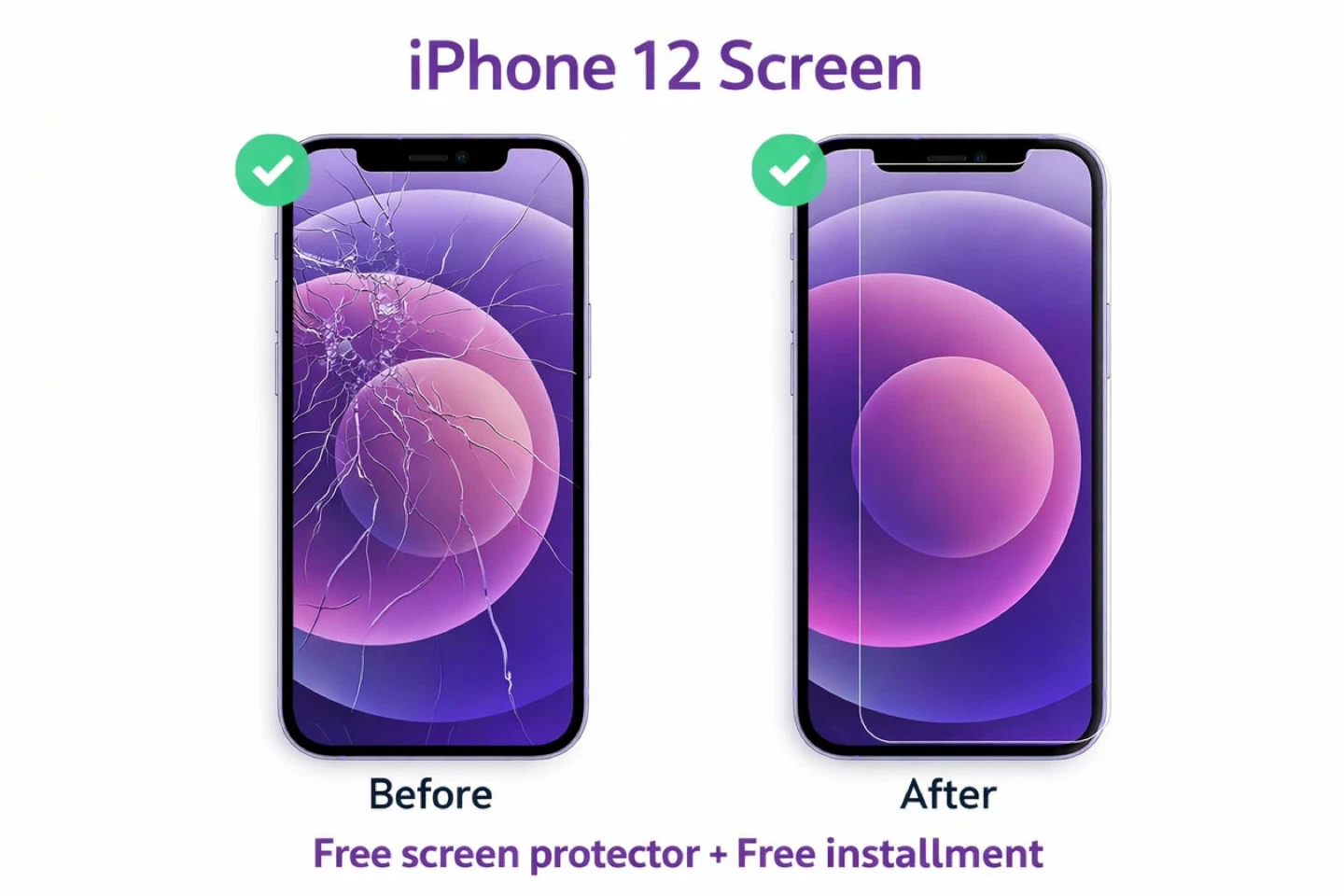 iPhone 12 Screen Replacement + Installment