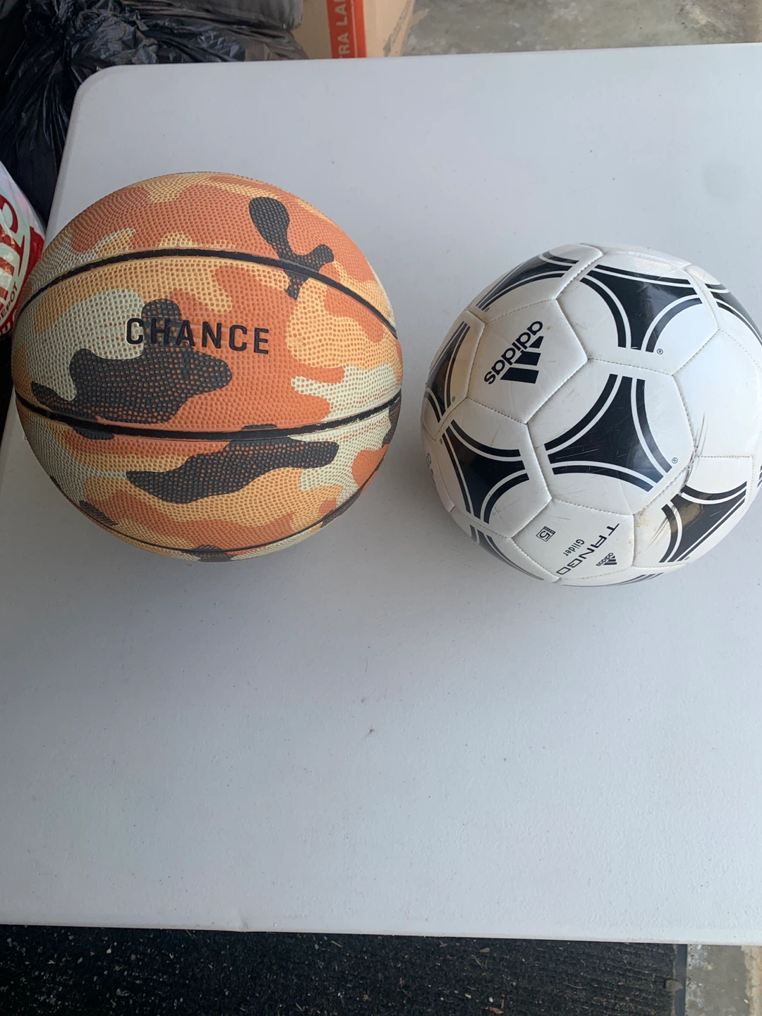 Chance Basketball and Adidas Soccer Ball