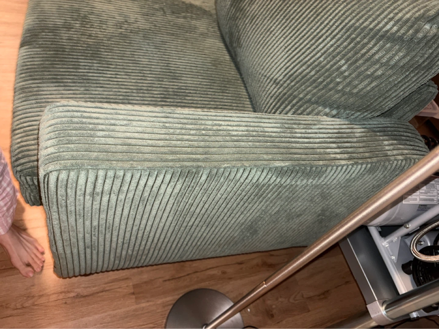 Green Corduroy Sofa - photo 2
