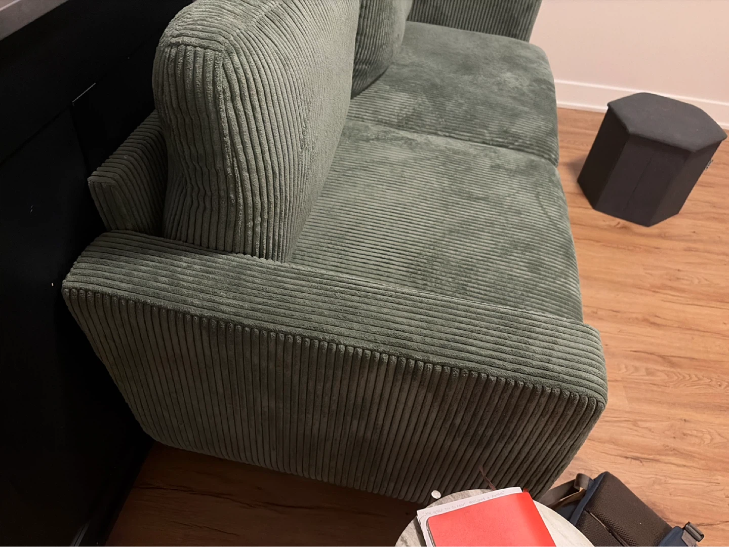 Green Corduroy Sofa - photo 3