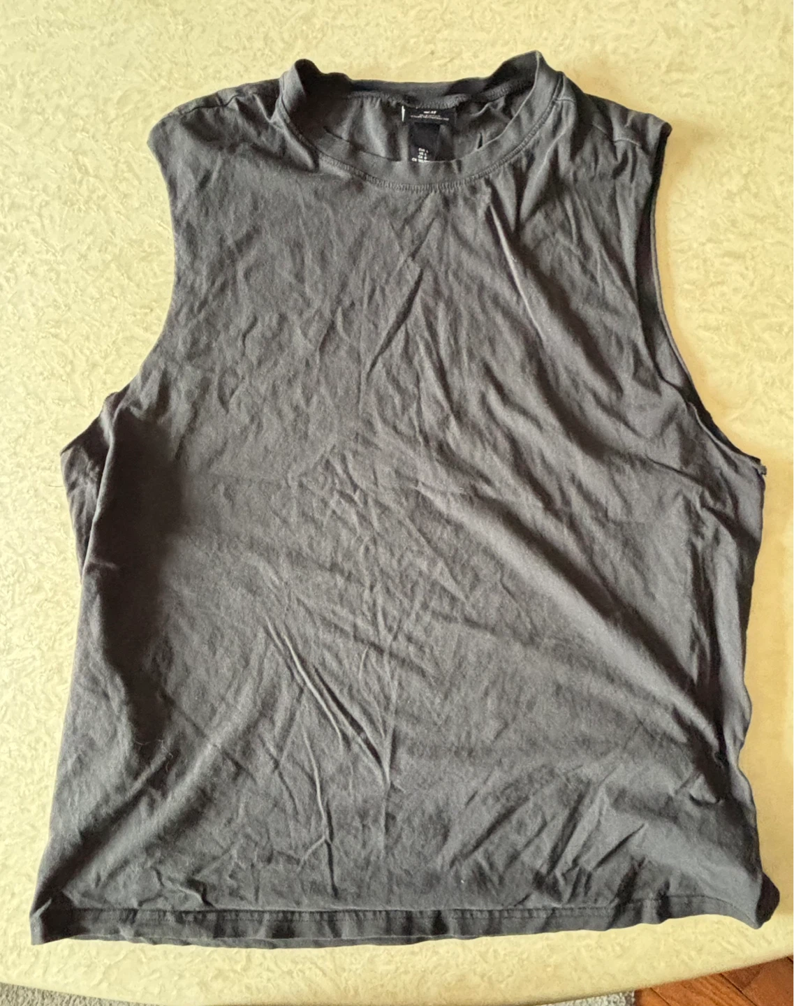 H&M Relaxed Fit Muscle Tank Top - Grey Large