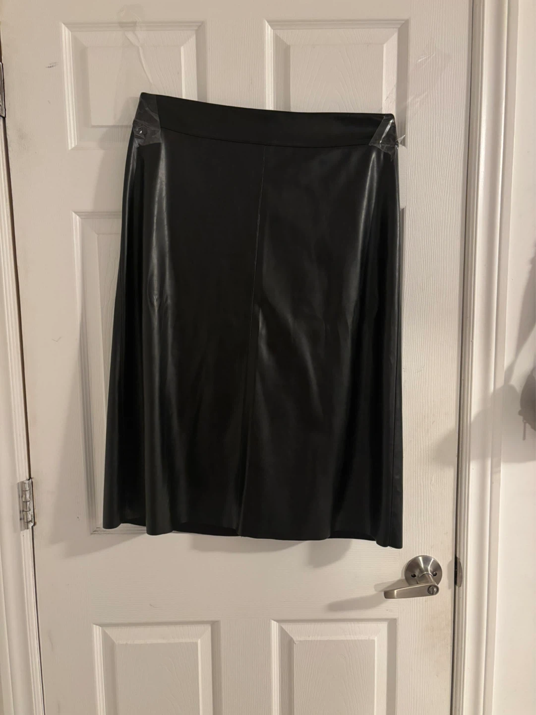 Black Faux Leather Skirt