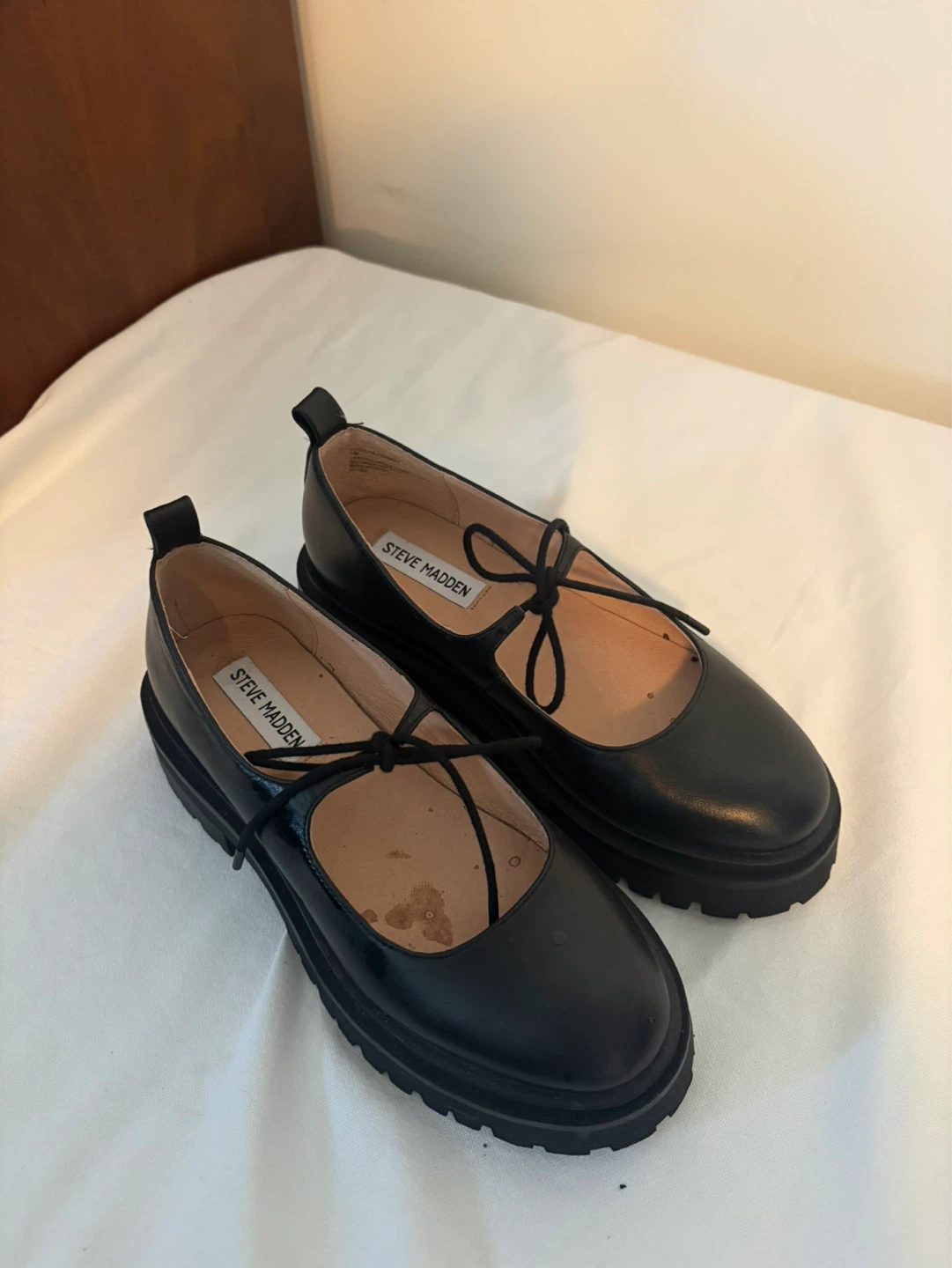 Steve Madden Black Mary Jane Platform Shoes - photo 2