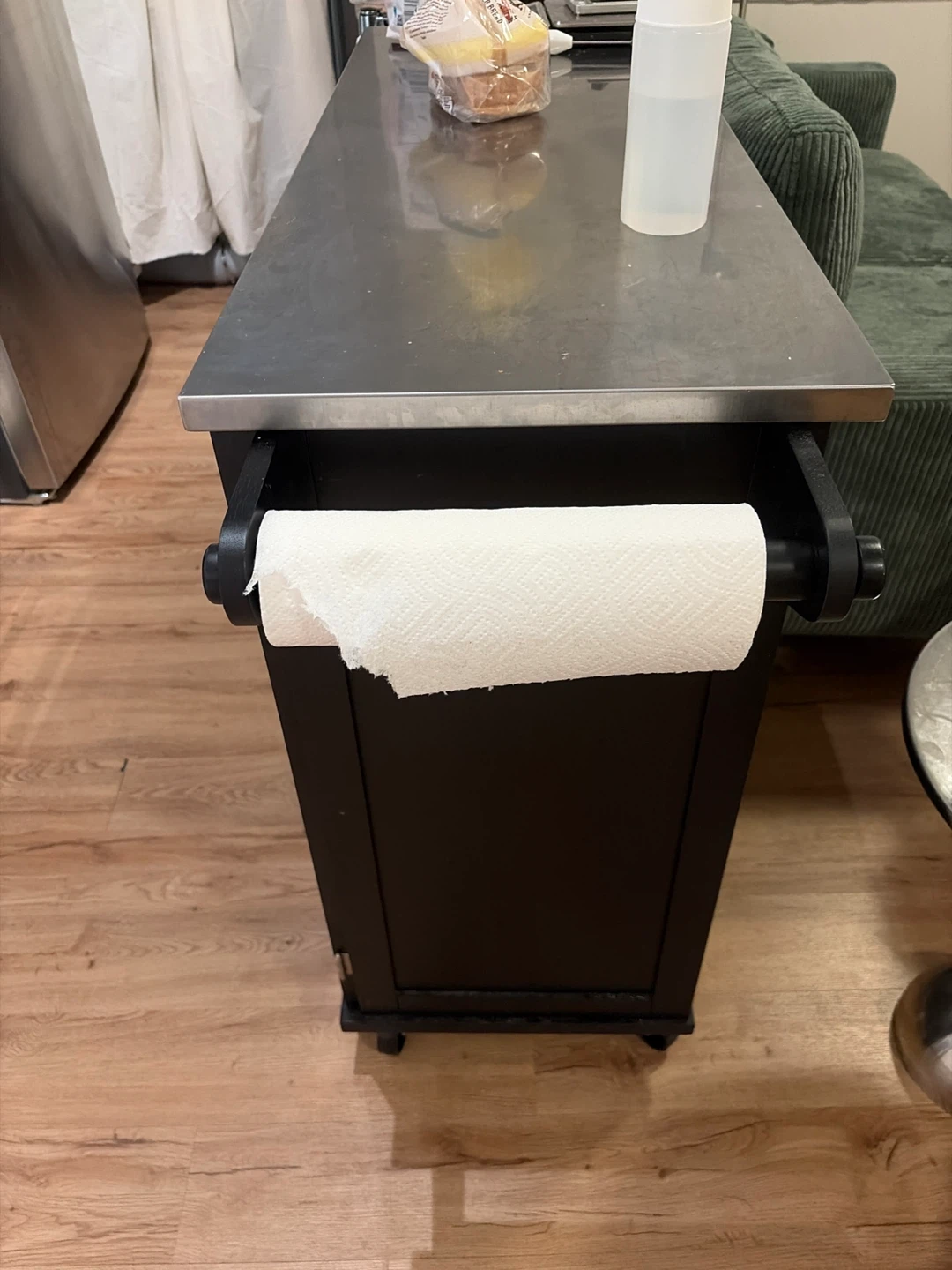 Kitchen Island Cart with Stainless Steel Top - photo 2