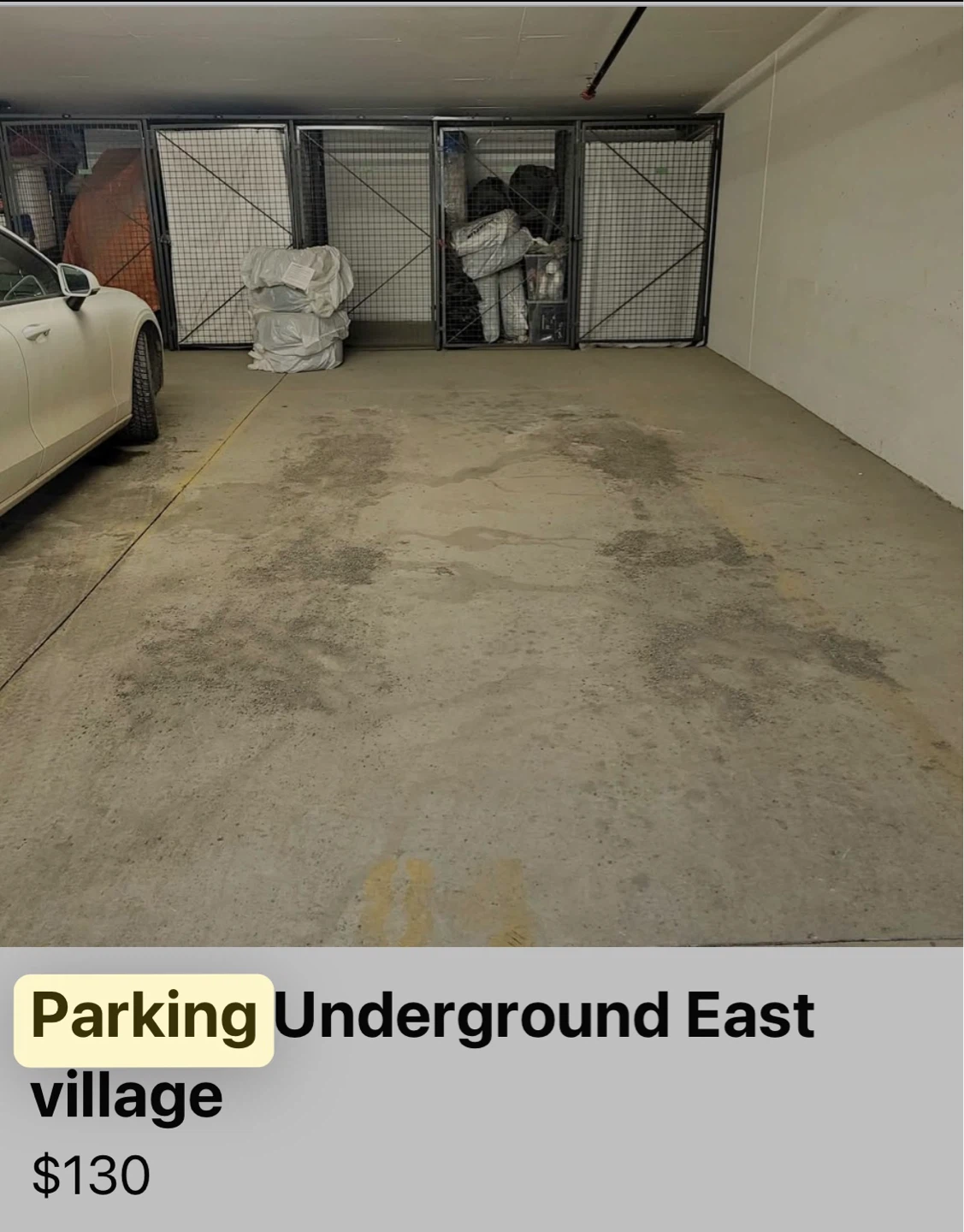 Underground Parking Space in East Village