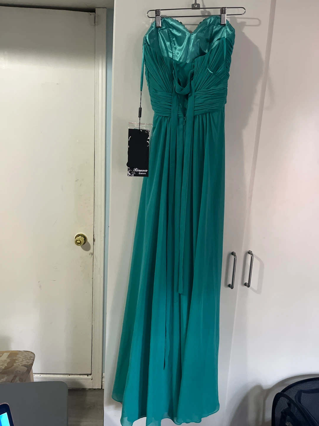 Rianna Couture Strapless Gown - Jade, Size 2 - photo 3