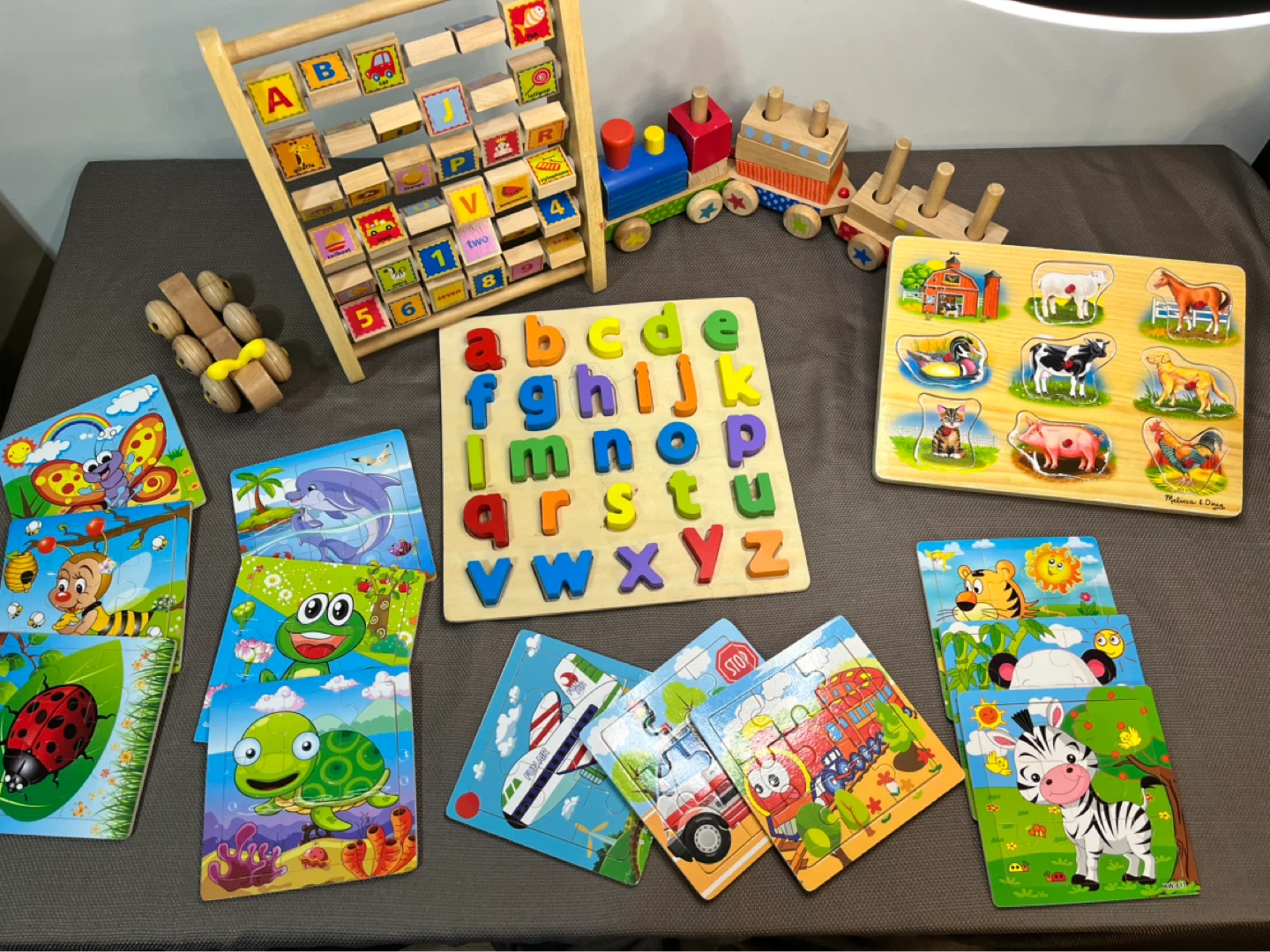🌱 Large Lot of Wooden toys Hape, Melissa & Doug and More - photo 2