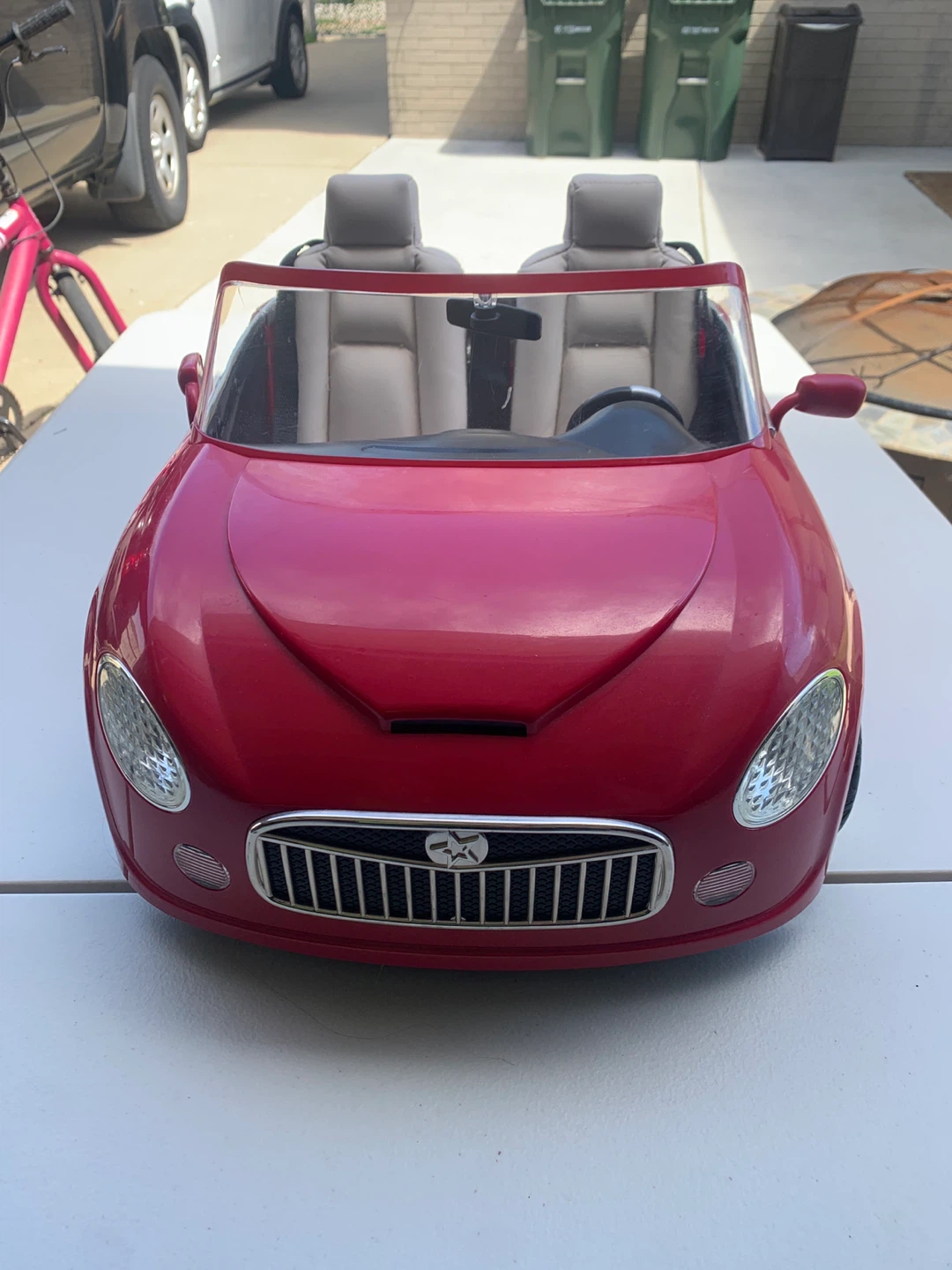 American Girl Red Convertible Car with Remote Control