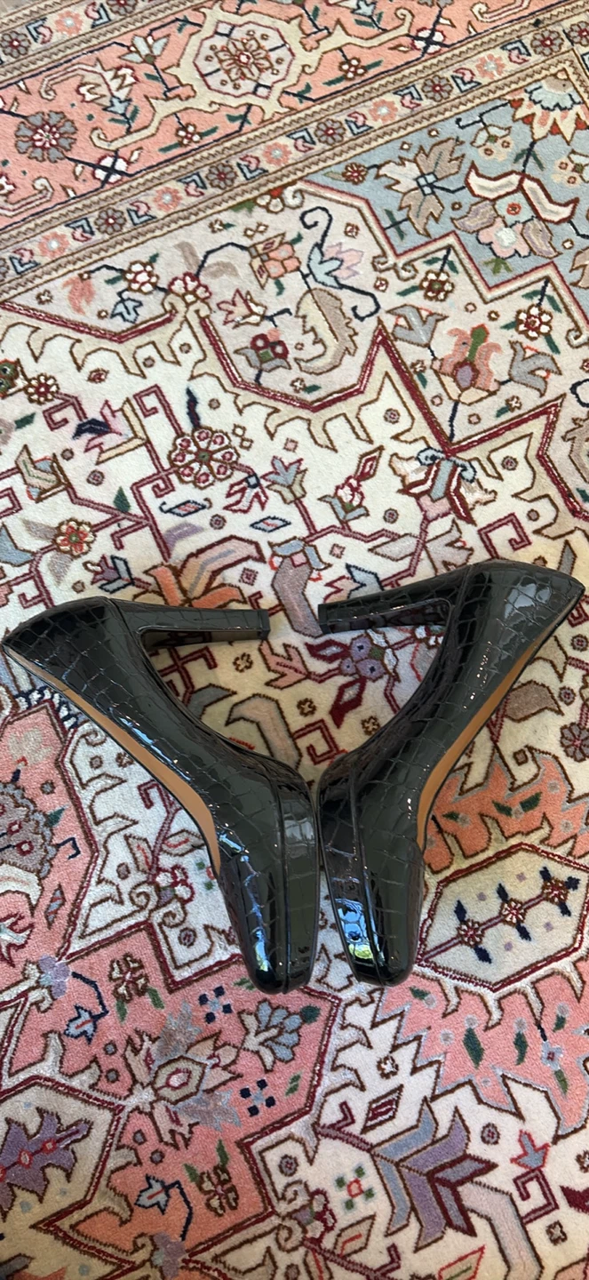 Russell & Bromley VINTAGE Black Croc Heels Size 41 - photo 5
