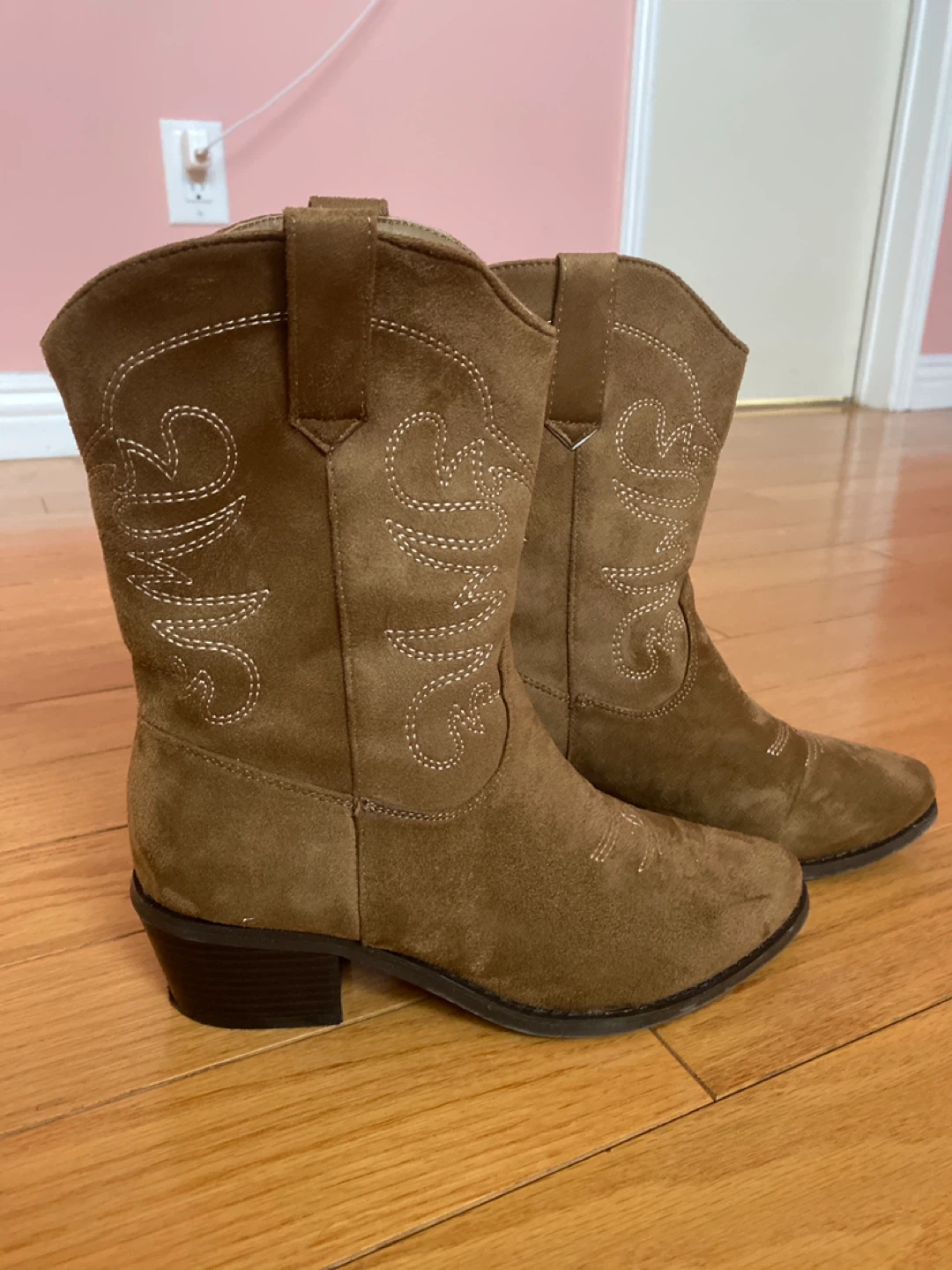 Brown Suede Cowboy Boots