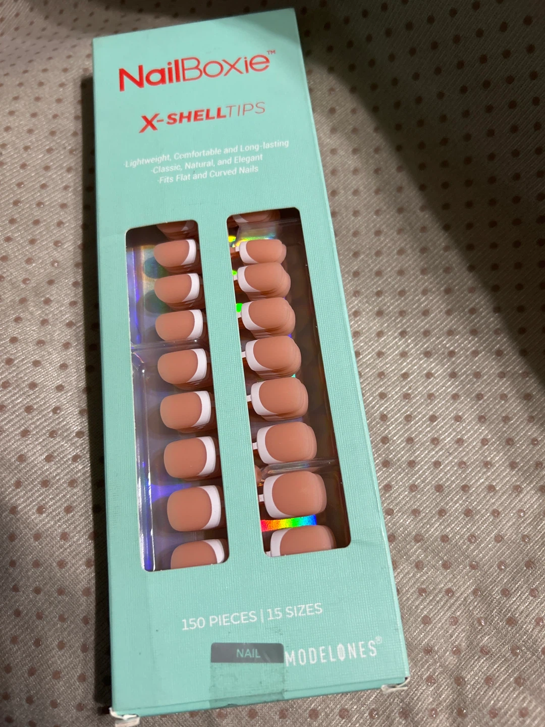New-NailBoxie X-SHELLTIPS French Tip Press-On Nails