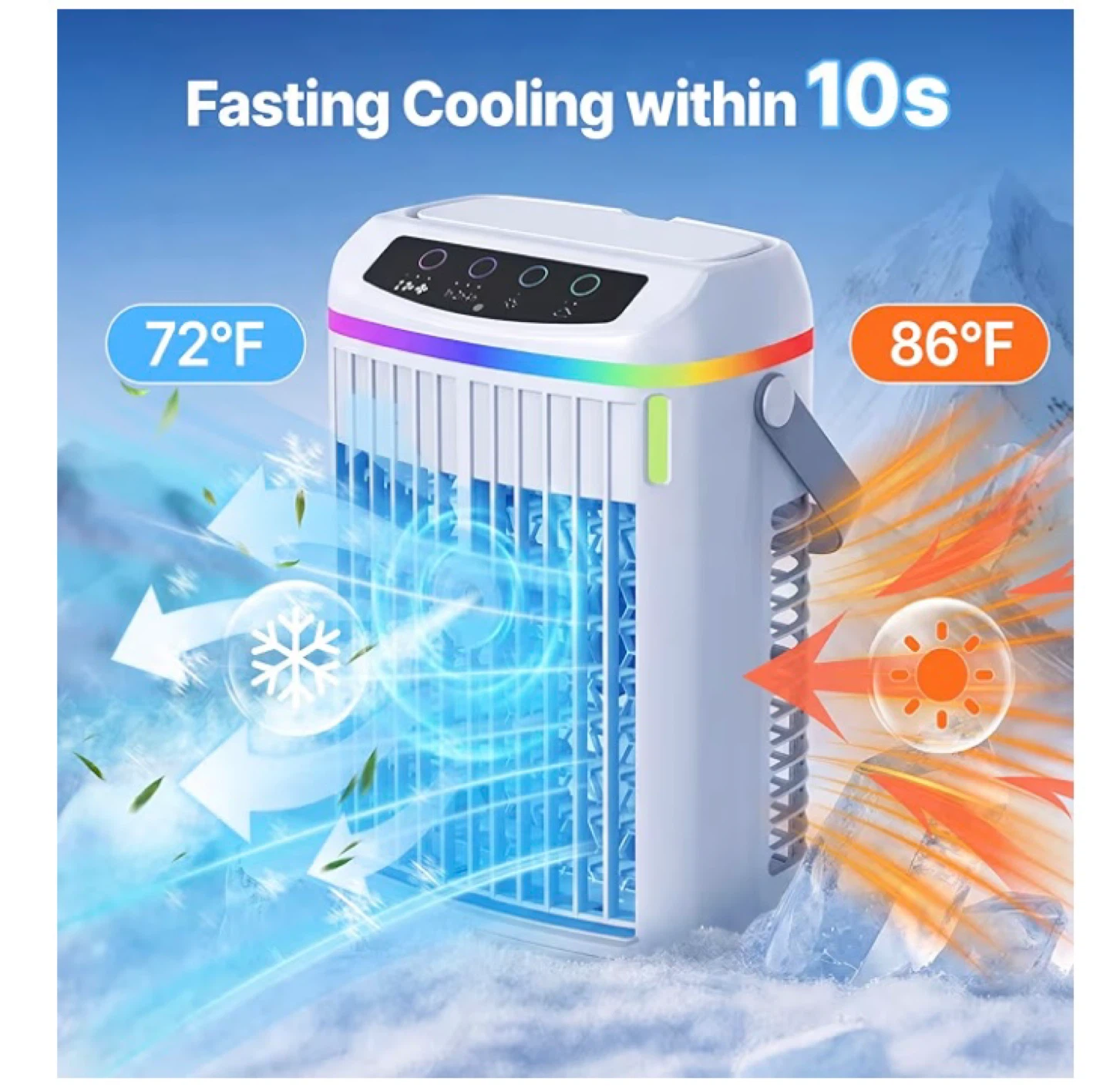 Portable Air Cooler Fan Humidifier with Remote Control - photo 2