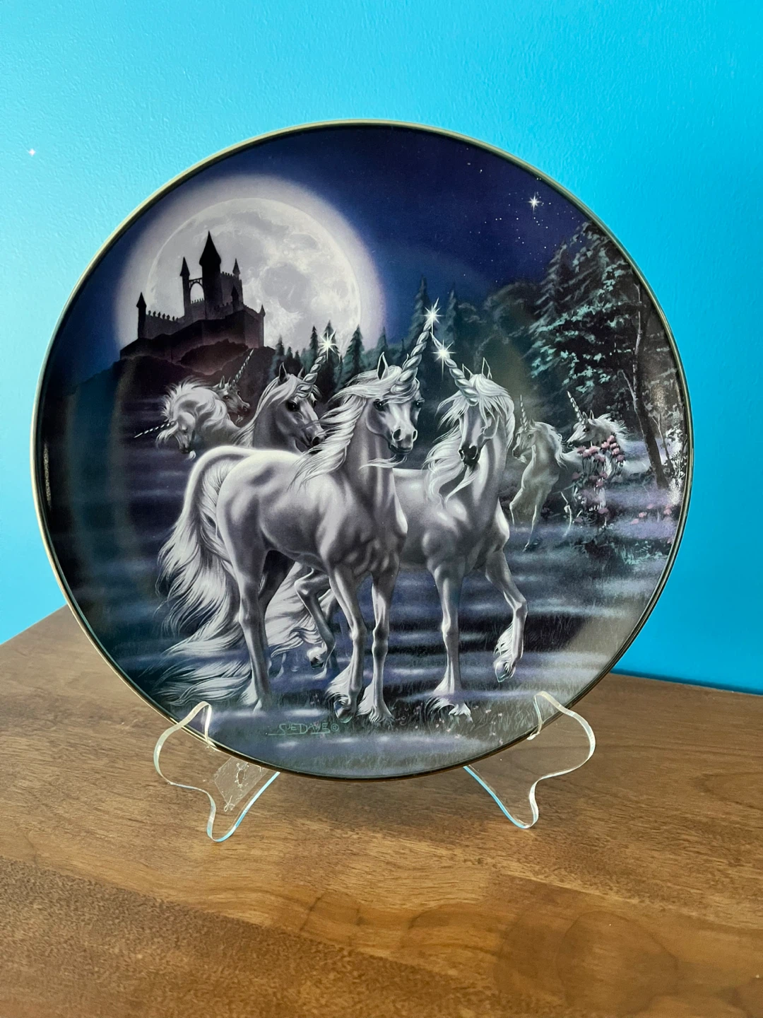 Fantasy Unicorn and Fairy Collector Plate - photo 4
