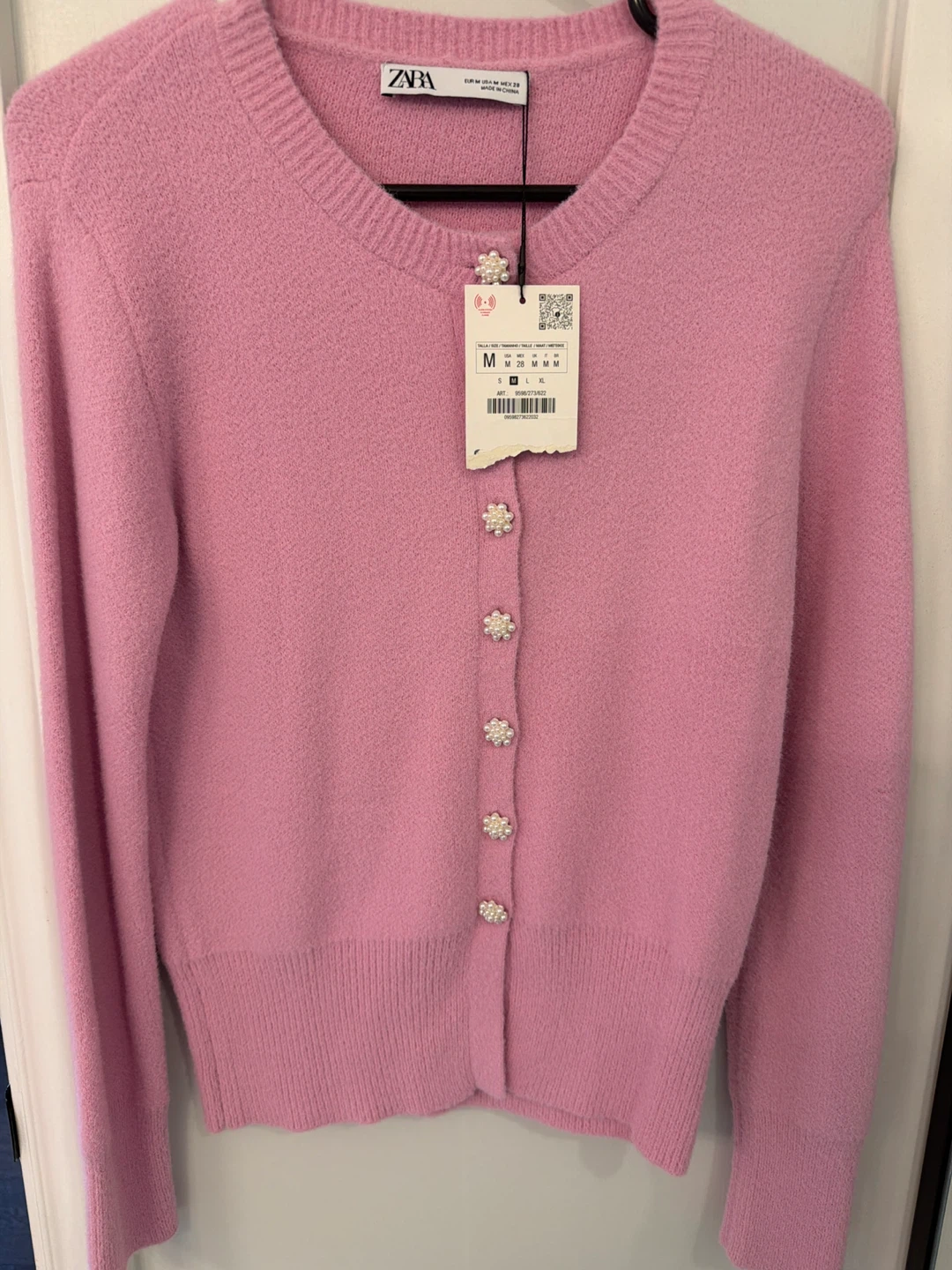 ZARA Pink Cardigan - Size M