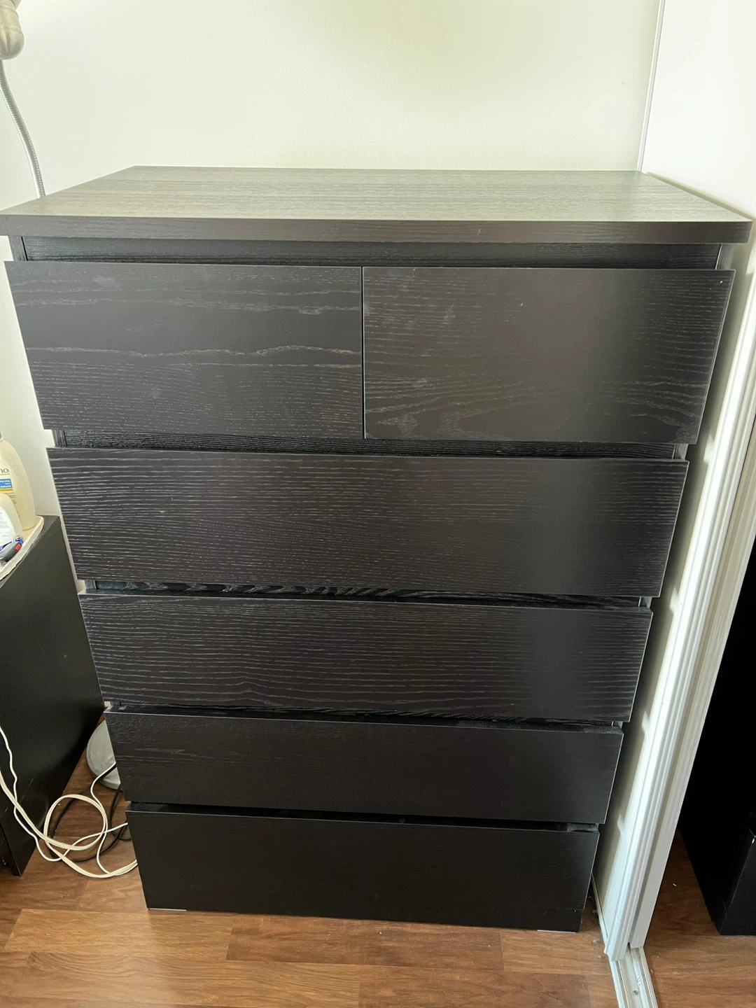 IKEA Dark Wood 6-Drawer 2 Dresser (MALM Dresser)