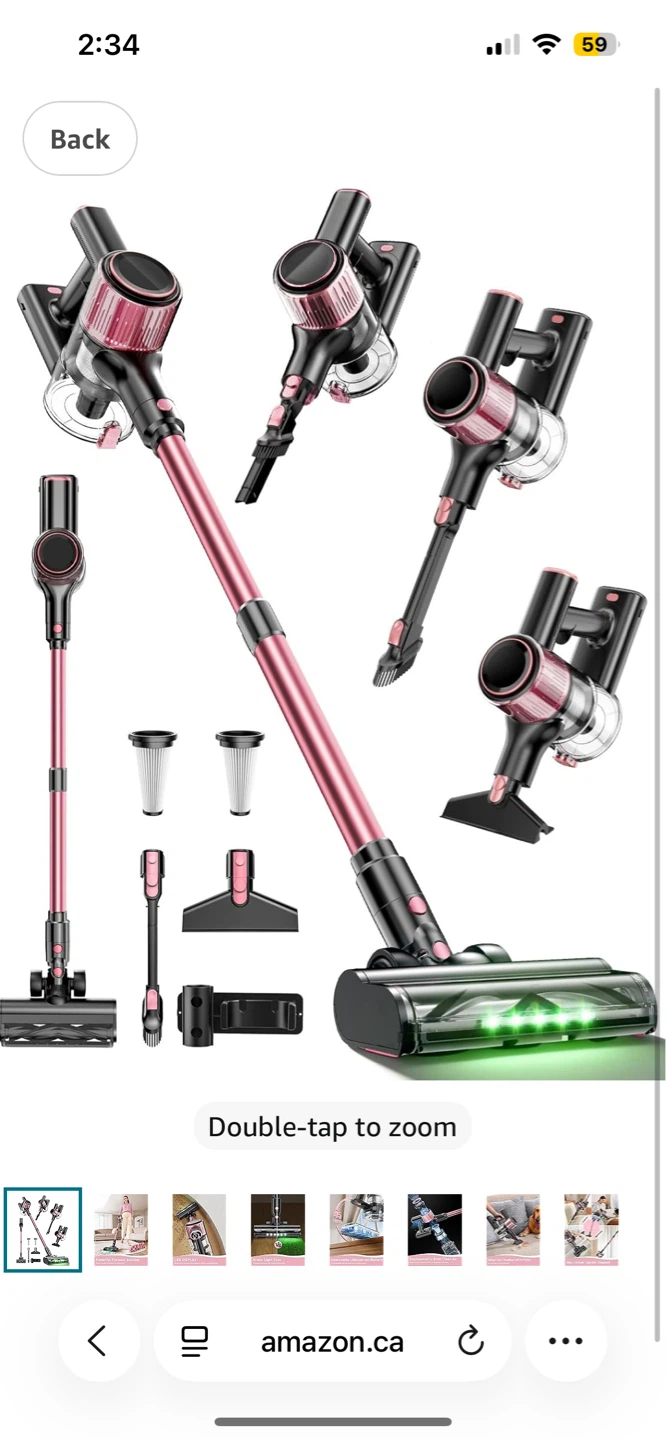 XIANGVAC Cordless Vacuum Cleaner - Pink