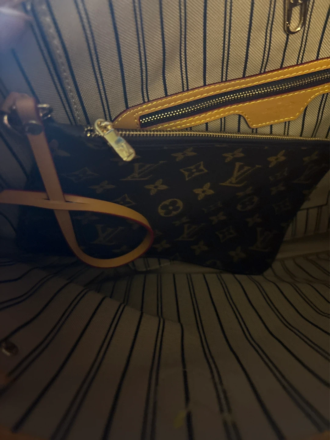 🌱 NEW LV  Monogram Canvas Neverfull Tote Bag with Pouch - photo 4