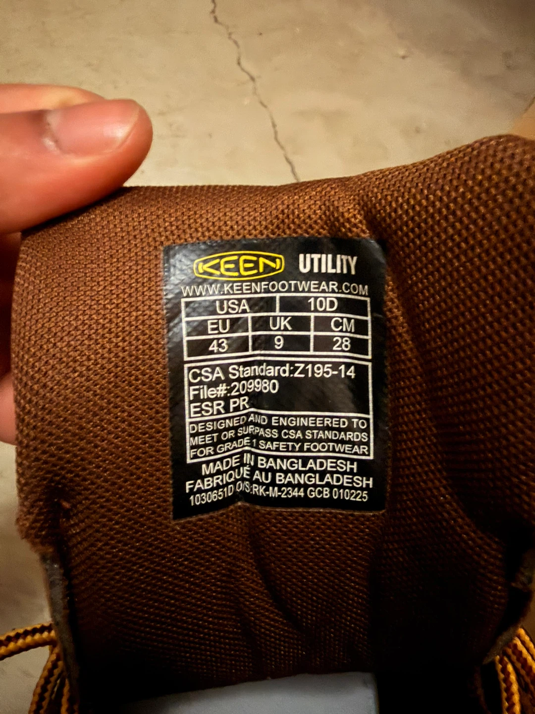 KEEN Utility Men's Brown Carbon Toe Work Boots Size 10 - photo 2