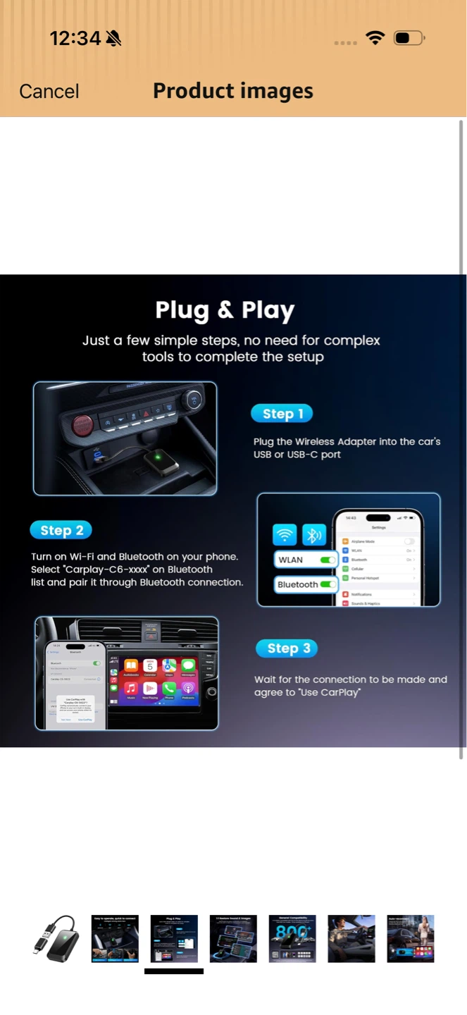 Brand New Wireless CarPlay Adapter for iPhone - photo 3