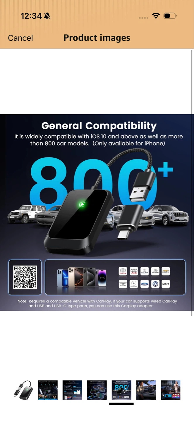Brand New Wireless CarPlay Adapter for iPhone - photo 5