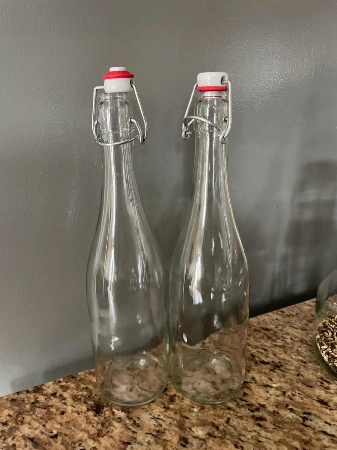 Set of glass jars and bottles for food storage - photo 2