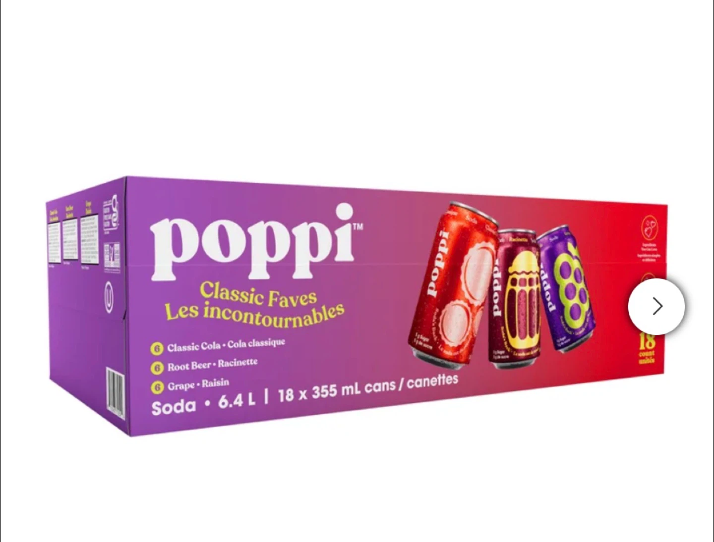 Poppi Classic Faves Soda 18 x 355ml Cans