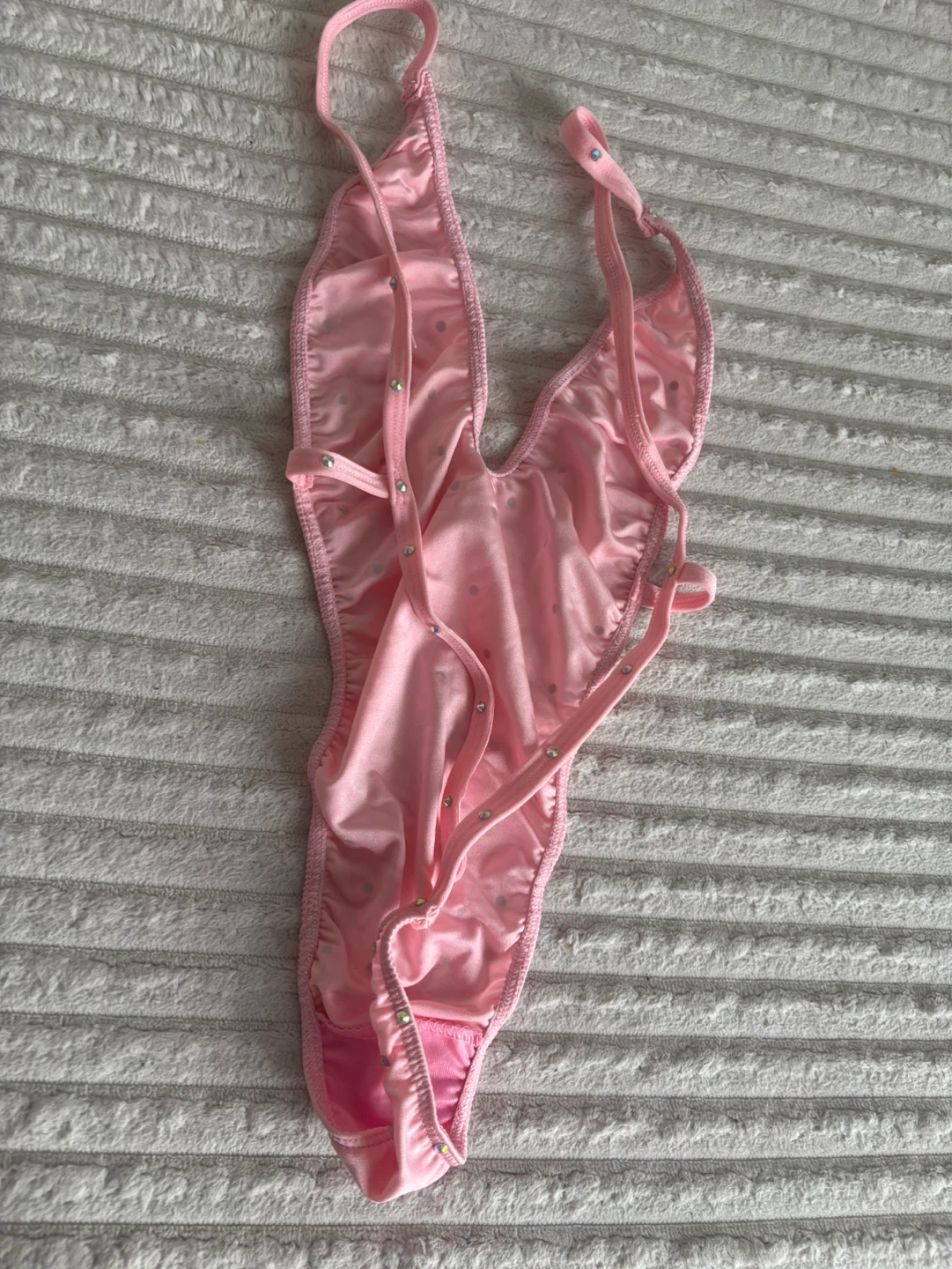 Pink Rhinestone Thong Lingerie - photo 2